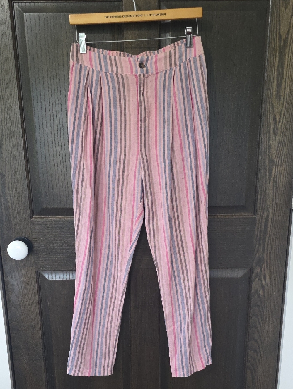 Anthropologie Self Contrast Striped Trousers
